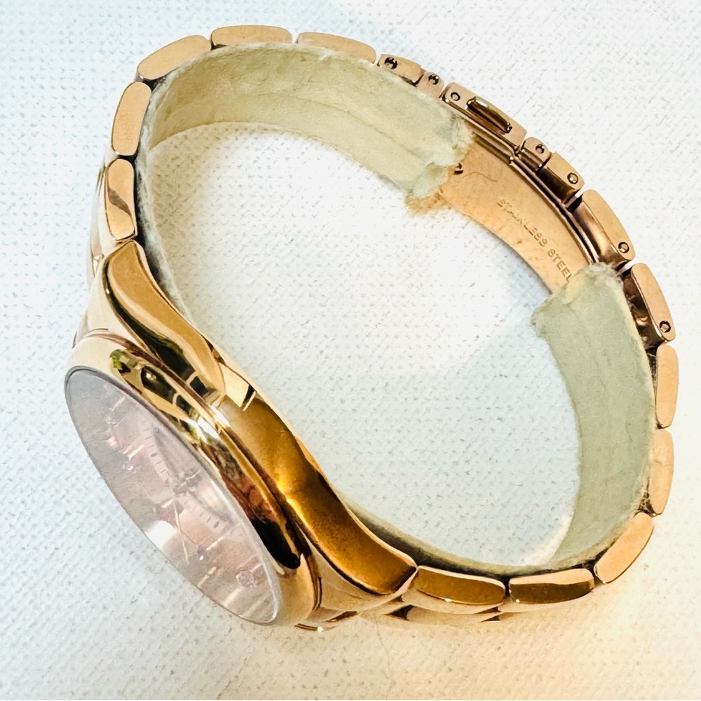 Michael Kors Colette Women's Rose Gold Stainless Bracelet Watch Crystals MK-6604 - Picture 5 of 14